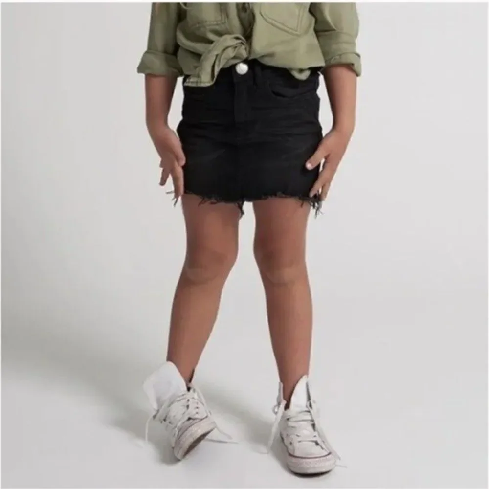 One Teaspoon Black Punk Jean Mini Skirt Size‎ 6-7
